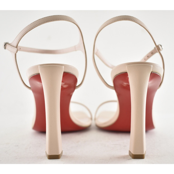 Christian Louboutin Condora Sandal 85 Leche White Pink Ankle Strap Heel Pump 40 - Picture 15 of 16